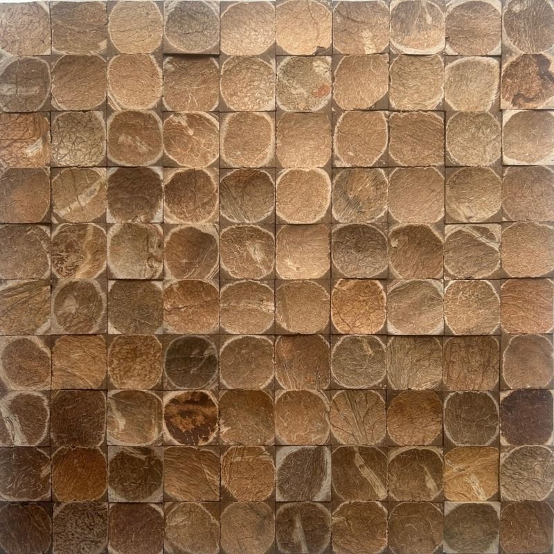 Back Natural Coconut Shell mosaic wall cladding